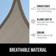thumbnail image 5 of Vela de Sombra GORILLA GRIP 3.7x4.9m Resistente a UV Gris, 5 of 9