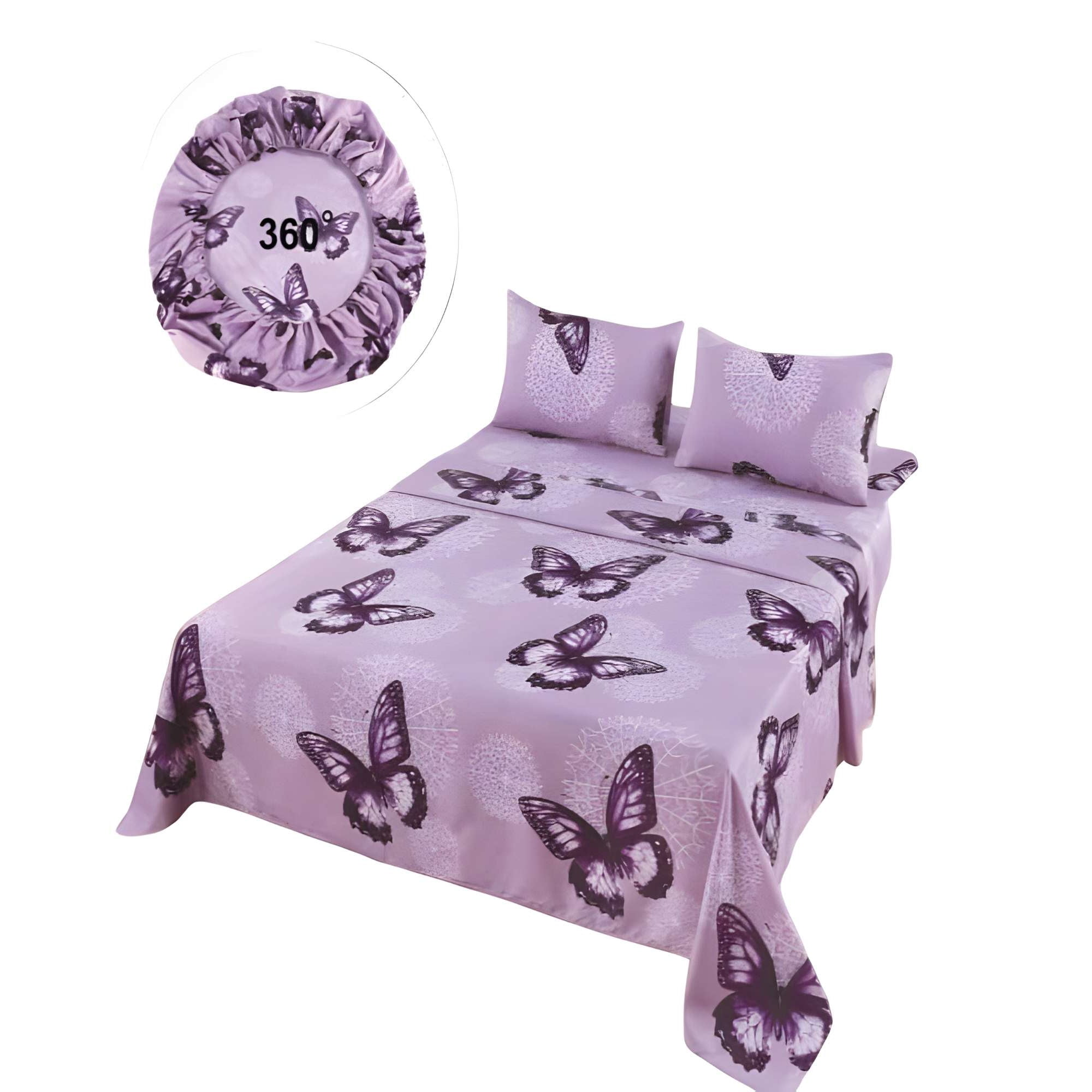 Genérico - Juego De Sabanas De Verano Super King Lila
