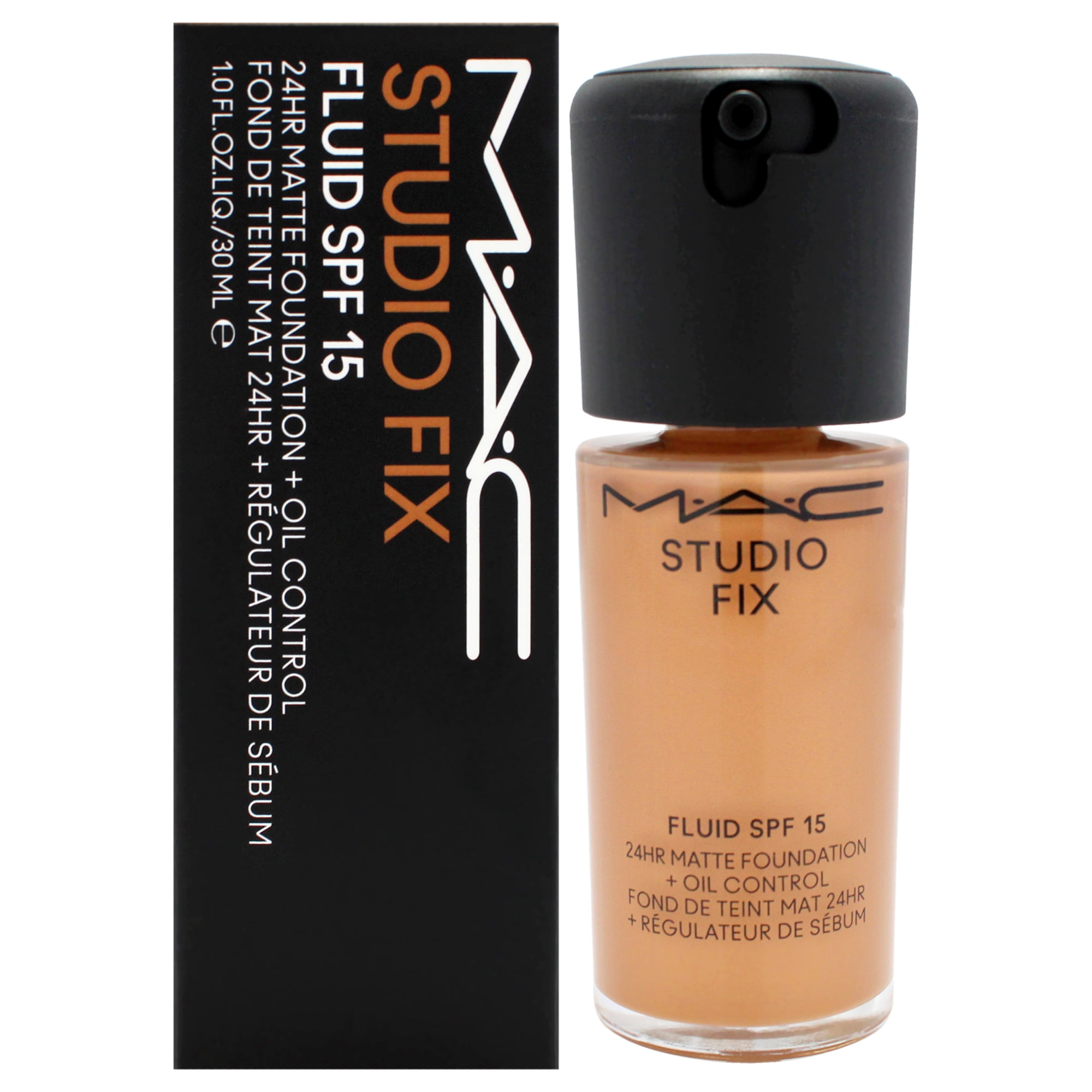 Base Mac Studio Fix Fluid Spf 15 24hr Mate Plus Control De Aceite Nw40 Beige Tostado Con Subtonos Rosados Mujer 30ml