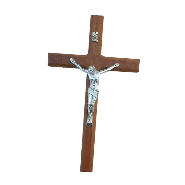 Crucifijo De Pared Cruz Regalo Cruz De Madera Decoración De Pared Para Entrada Navidad Pascua Marrón