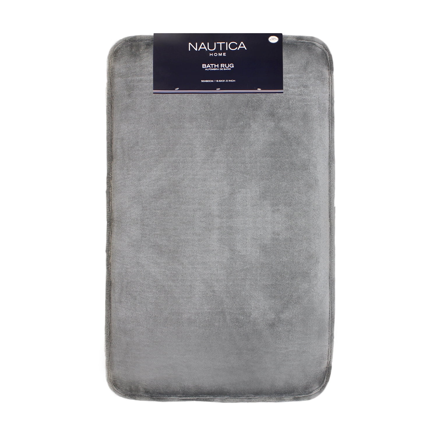Alfombra De Baño Nautica Flannel 50x80cm Absorbente Gris