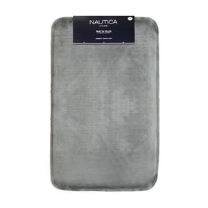 Alfombra De Baño Nautica Flannel 50X80Cm Absorbente Gris