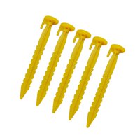Ioensy - 5 Uds. Estacas Para Tienda De Campaña, Clavijas Para El Suelo, Tiendas De Campaña, Clavos Para Lona, Clavijas Para Tienda, Clavo Para El Suelo, 20Cm, Amarillo Dentado