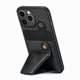 thumbnail image 4 of Funda Resistente para iPhone 15 Pro con Tarjetero y Soporte, Diseño Magnético Negro, 4 of 5