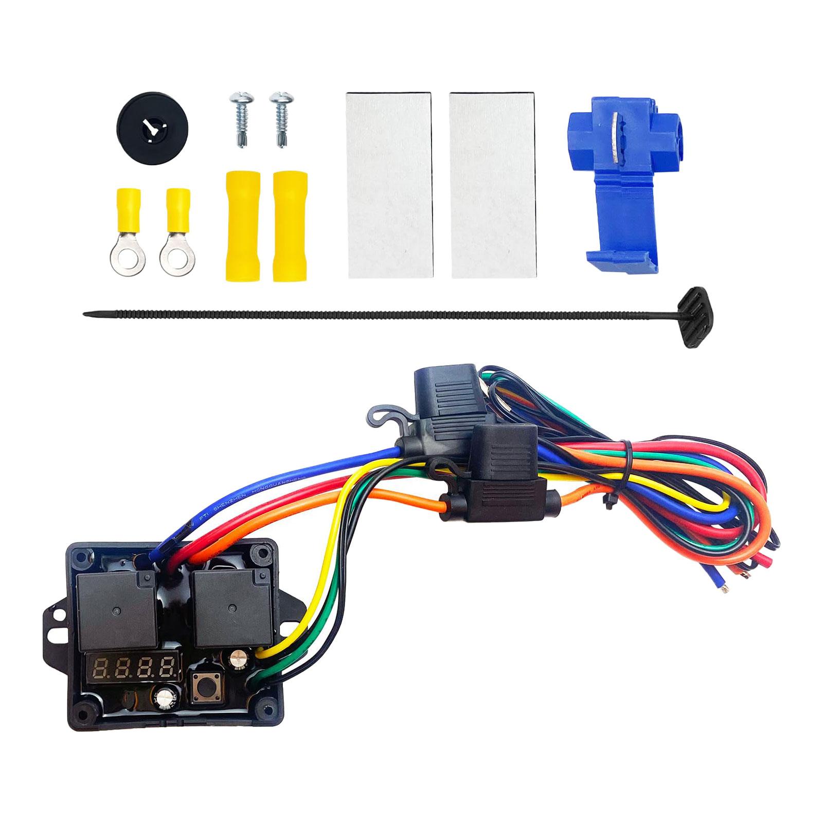 Magideal - Controlador Digital De Ventilador De Radiador De 12 V/24 V Con Interruptor De Ventilador Térmico Digital