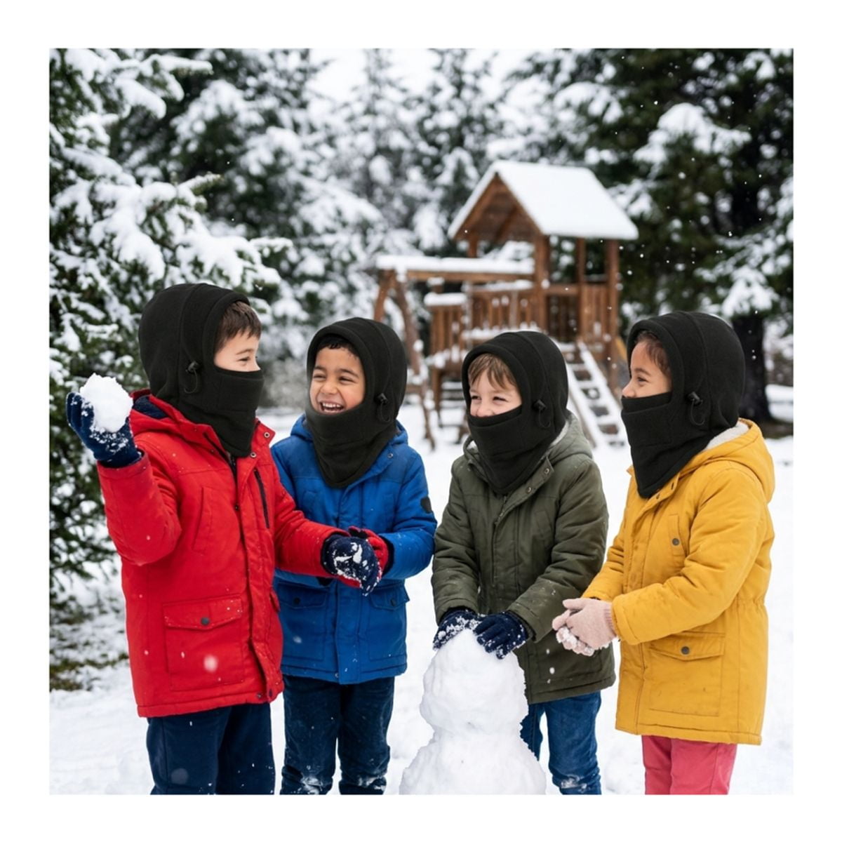 Genérico - Gorro Pasamontañas De Polar Para Niños Abrigo Invierno Frio