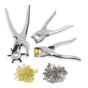 Visking Pro Tools - Kit Sacabocados Ojaladora Ojetes + Pinza Perforadora Cuero