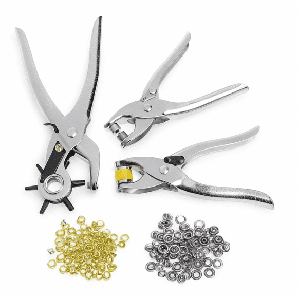 Kit Sacabocados Ojaladora Ojetes + Pinza Perforadora Cuero