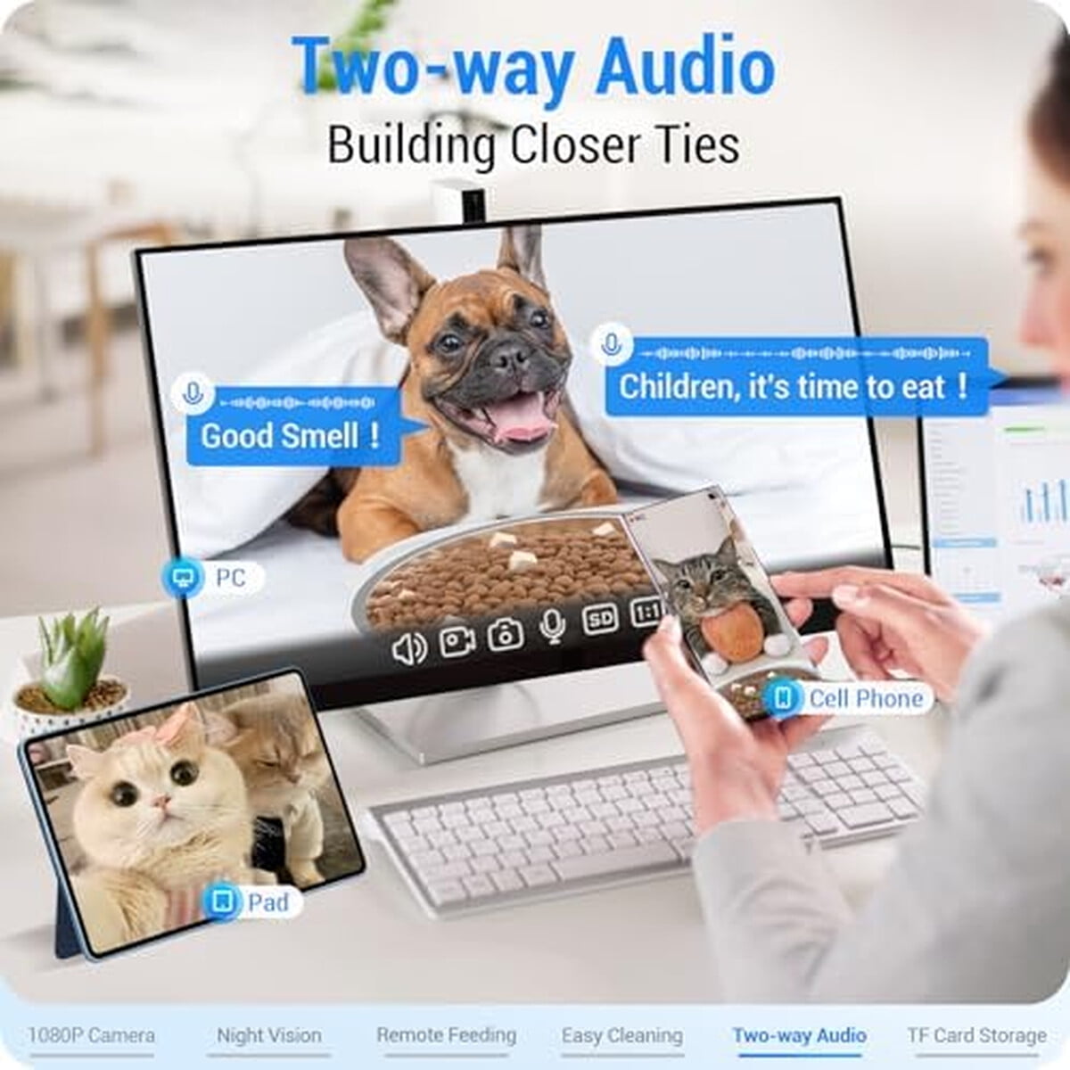 Comedero Automatico Frienhund 7l Camara 1080p Wifi Mascotas