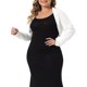 thumbnail image 4 of Agnes Orinda Cárdigan de Talla Grande para Mujeres, Chaquetas de Manga Larga, Casual, Abierto al Frente, Cárdigans Cortos 1X Blanco, 4 of 6
