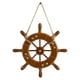 thumbnail image 2 of Oficina Timón De Barco De Madera Decoración De Fiesta Rueda De Barco Adorno Colgante De Pared 23cm, 2 of 3