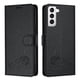 thumbnail image 1 of Funda tipo cartera FOXDOCK para Samsung Galaxy S21 con soporte, ranuras, RFID, diseño de gato, 1 of 5