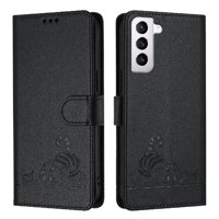 Funda Tipo Cartera Foxdock Para Samsung Galaxy S21 Con Soporte, Ranuras, Rfid, Diseño De Gato