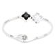 thumbnail image 1 of Pulsera Saronite Abatible De Acero Inoxidable Doble Trébol Plata, 1 of 2