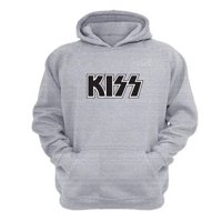 Genérico - Polerón Canguro Kiss Gris Claro Talla Xl Unisex