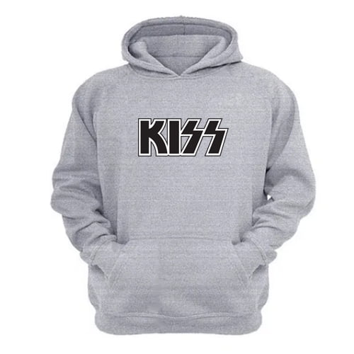 Polerón Canguro Kiss Gris Claro Talla M Unisex
