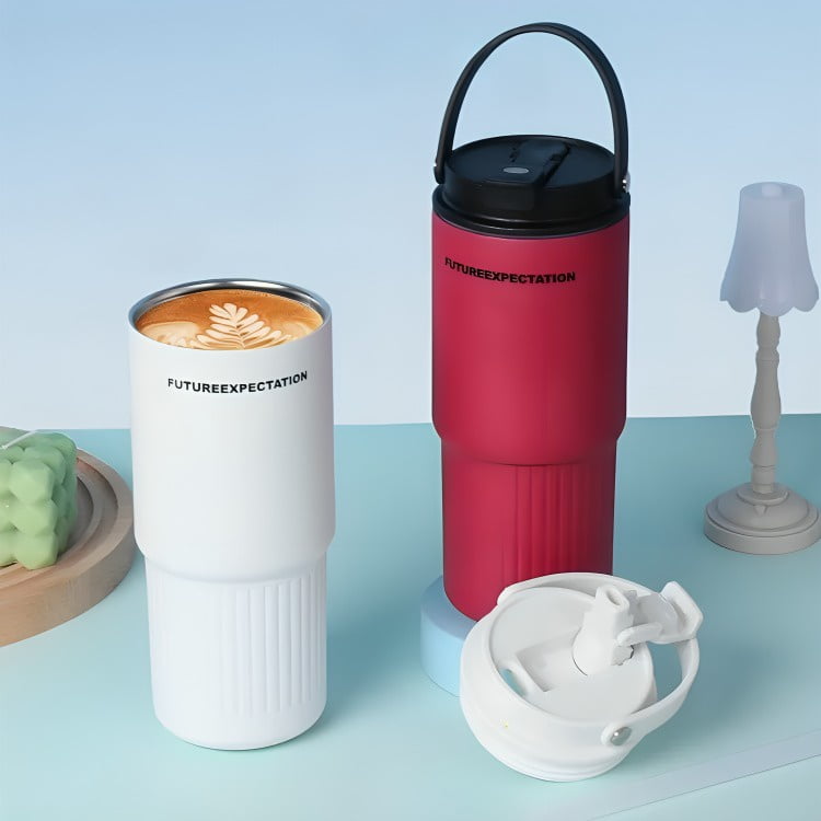 Genérico - Vaso Termico Con Asa Y Tapa 750ml