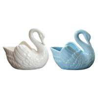 Magideal - 2X Macetas De Cerámica Para Suculentas, Maceta, Soporte Para Bonsái Con Forma De Animal, Maceta Para Plantas Suculentas, Decoración De Cactus Y Flores