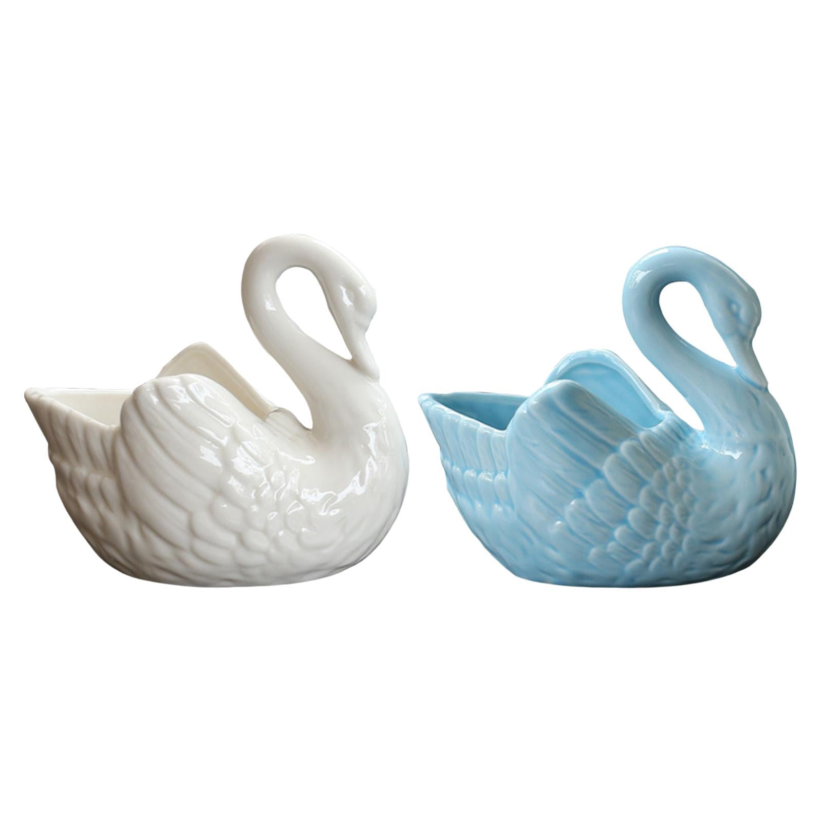 Magideal - 2x Macetas De Cerámica Para Suculentas, Maceta, Soporte Para Bonsái Con Forma De Animal, Maceta Para Plantas Suculentas, Decoración De Cactus Y Flores