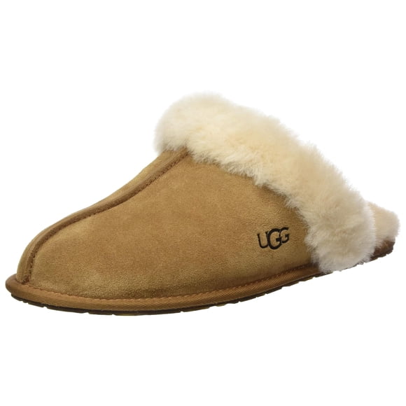 Zapatilla UGG Scuffette II de gamuza castaña para mujer, talla 06