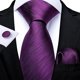 thumbnail image 2 of Corbata Hombres + Paño + Colleras. En Caja Para Regalo Papá violeta Talla Única, 2 of 5