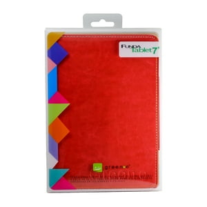 Green E - Funda Tablet 7"" Ecocuero Roja