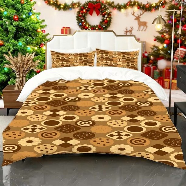 Set Dessert Decoration Printed Duvet Cover Set Bedding Set Duvet Cover And Pillowcases Multi-Color Prints Suitable for Home And Gue