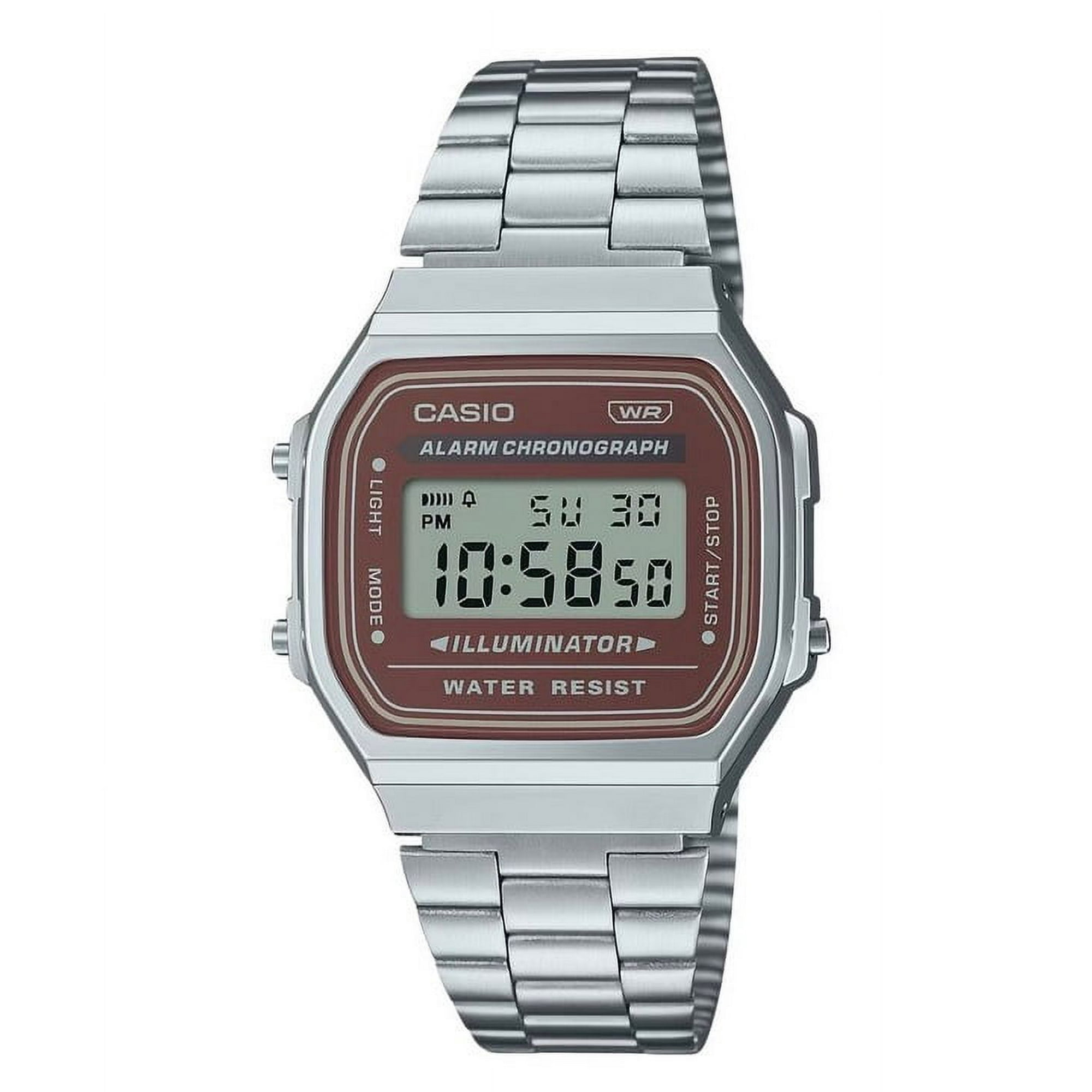 Reloj Casio Vintage Digital Stainless Steel Bracelet Quartz A168wa-5a Men's Watch