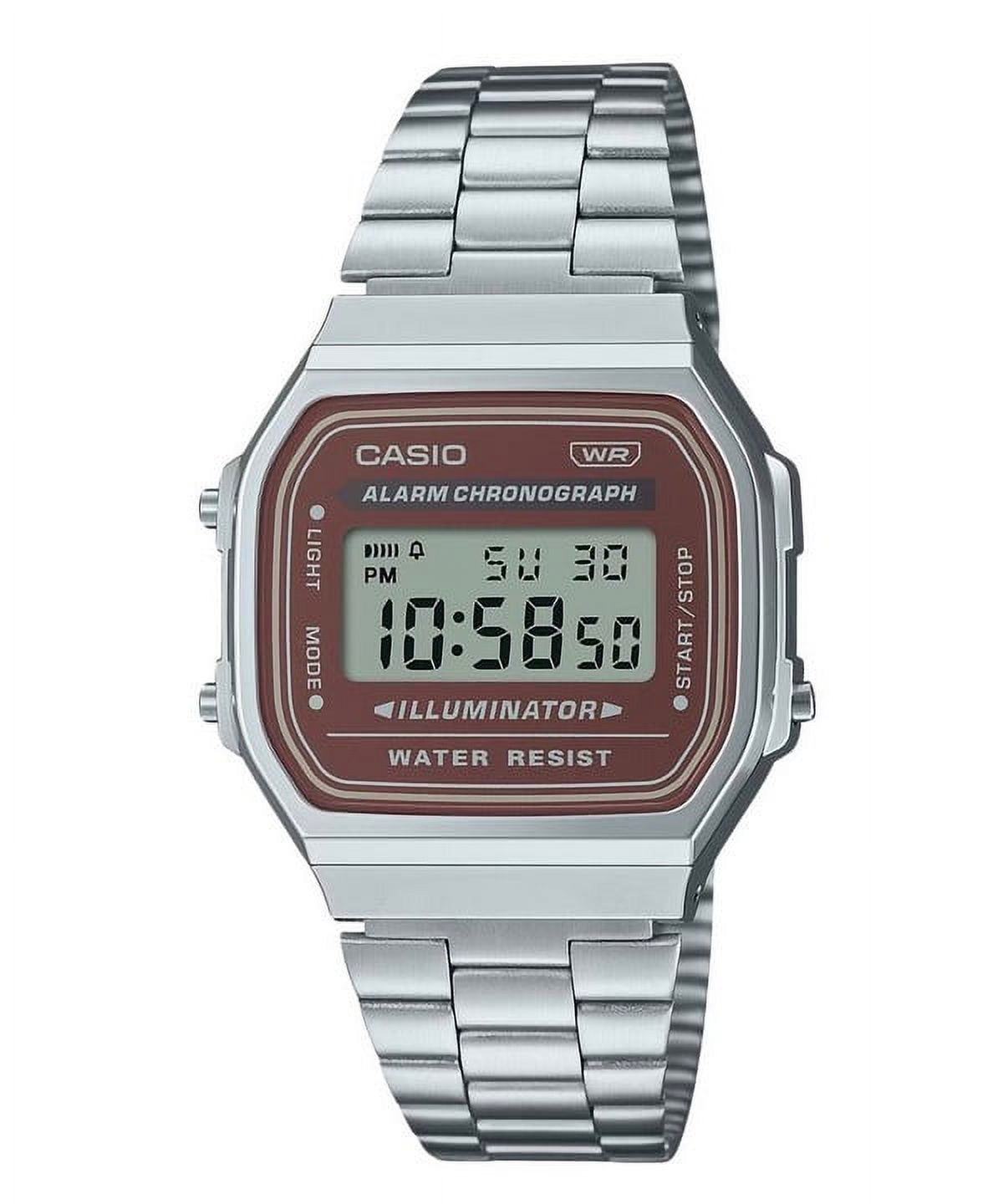 Reloj Casio Vintage Digital Stainless Steel Bracelet Quartz A168Wa-5A Men'S Watch
