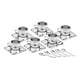 thumbnail image 1 of Juego para café Tramontina de acero inoxidable terminación brillante con tazas y platos cuadrados y cucharas 18 piezas, 1 of 6