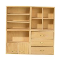 Bothyi - 1/12 Gabinetes Muebles En Miniatura Decoraciones De Madera Para Casa De Muñecas Diy Accs