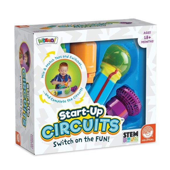 Circuitos de arranque Toy MindWare con 3 tapas de acción y 3 bloques de interruptores