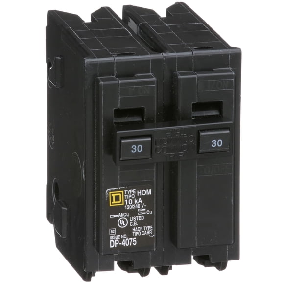 Disyuntor Square D HomeLine 30A Surge, 2 polos, 120/240 V