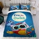 thumbnail image 4 of Eva el Búho Conjunto de sábanas temático, trío de piezas, cómodo y amigable con la piel, diseño único, regalo de decoración para el hogar para familiares, amigos y fans,173cm *218cm, 4 of 6