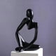 thumbnail image 2 of Adorno Estatua Hombre Pensador Artesanía Abstracta De Resina Negro, 2 of 2
