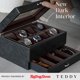 thumbnail image 2 of Caja de relojes TAWBURY de 8 compartimentos negro/gris carbón 27 × 22 × 15 cm, 2 of 9