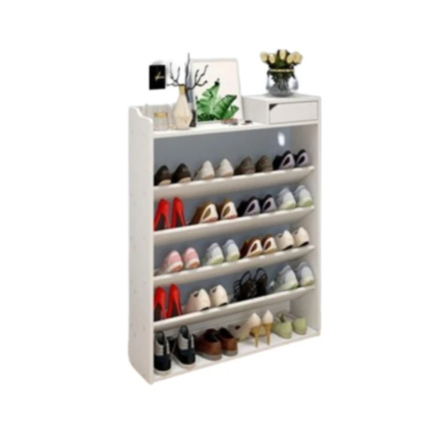 Genérico - Zapatero Organizador Horizontal Multiuso 5 Niveles 75X17X100