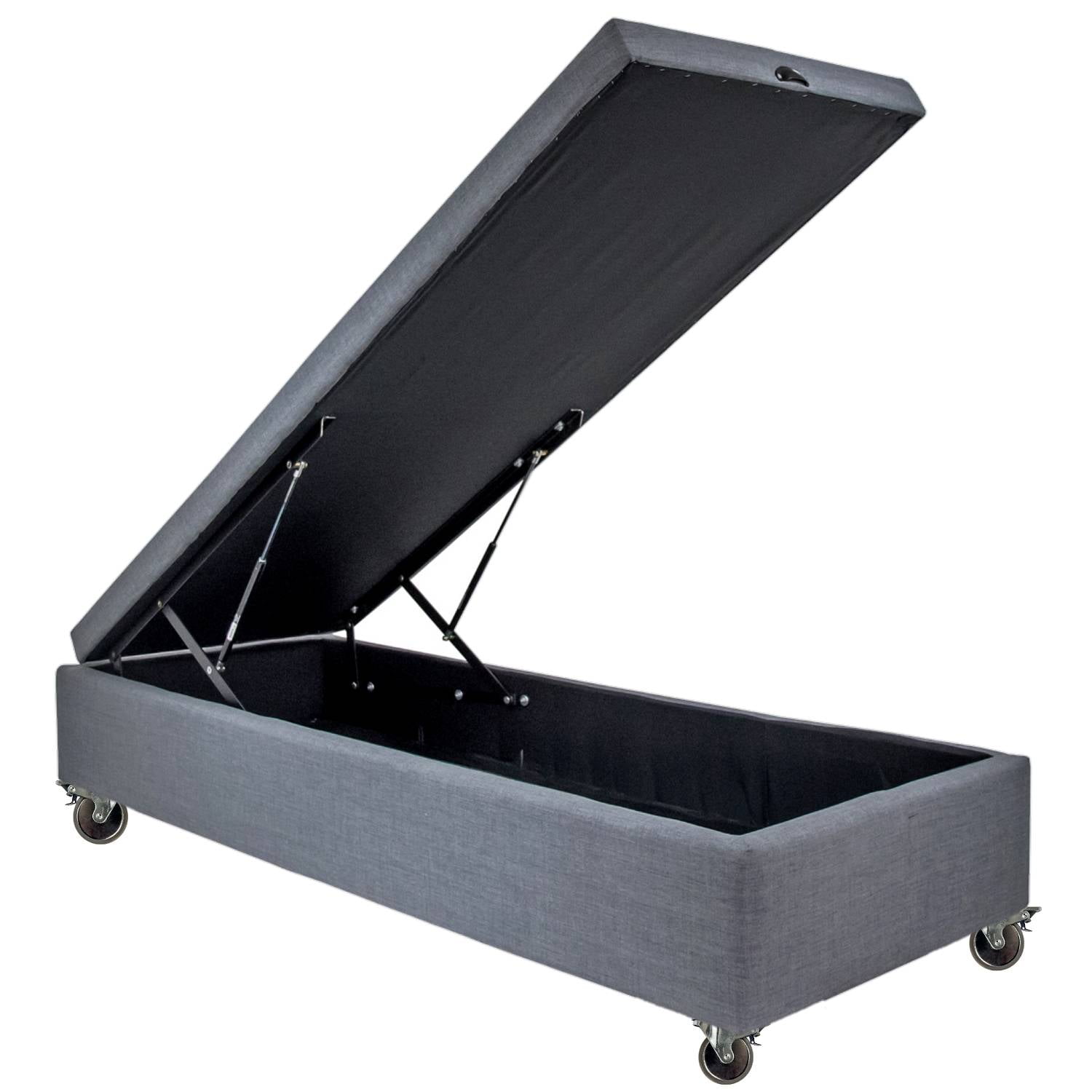 Base de Cama Baúl 1.5 Plaza largo 200 cm Frontal con Ruedas Pyton | Lider