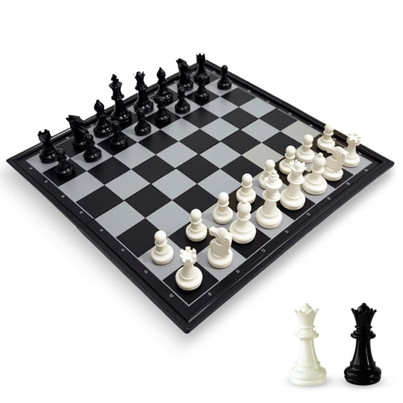 Juego de ajedrez Joneytech Travel Magnetic de 25 cm con 2 camas extra