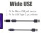 thumbnail image 3 of Cable Sqrmekoko 18 cm USB a Micro‑USB + Adaptador USB‑C, 3 of 7