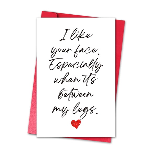 Tarjeta de San Valentín LYMEQING Dirty Adult Funny I Like Your Face