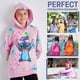 thumbnail image 2 of Sudadera con Capucha Disney Stitch para Niñas y Adolescentes Rosa Suave, 2 of 6