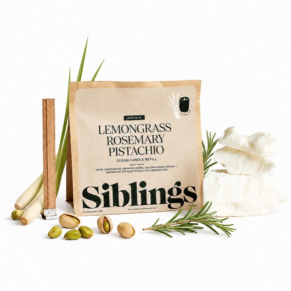 Kit de Recarga de Velas Siblings No. 02 Hierba de Limón y Romero