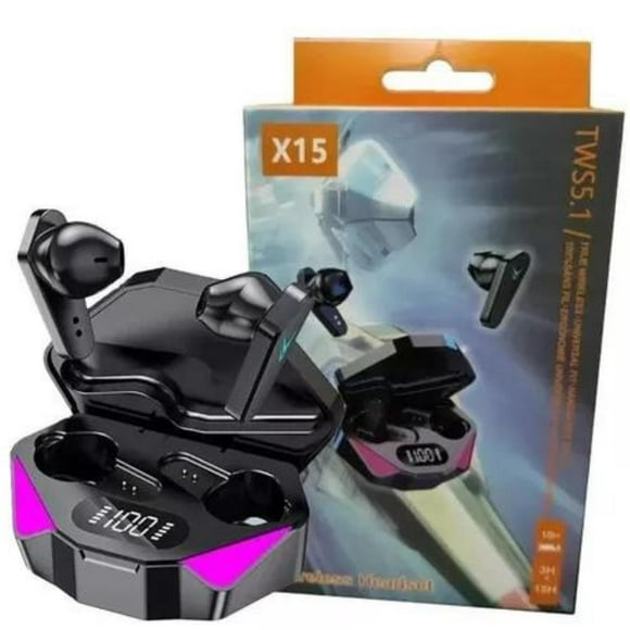 Audífonos X15 Gamer Inalámbricos y microfono negro