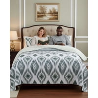 Myl Todo Hogar - Cubrecama Quilt Con Sherpa Plaza Y Media Diseño Elegante 180X230Cm