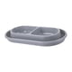thumbnail image 5 of Tazones para gatos para alimentos y agua mascota tazón doble para gatos interiores, platos de cachorros de cachorro fáciles de limpiar fáciles de , Gris, 5 of 5