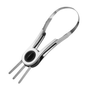 Magideal - Rebanadora De Mango De Doble Cabeza Multifuncional, Cortadora De Corazones De Frutas, Herramienta De Extracción De Núcleo De Frutas, Acero Inoxidable 430 Acero Inoxidable