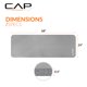 thumbnail image 4 of Colchoneta de ejercicios CAP Barbell de alta densidad, 68 x 24 cm, 12 mm, color gris, 4 of 7