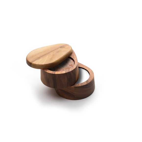 Salero Giratorio Doble Capa de Madera de Acacia Ironwood Gourmet