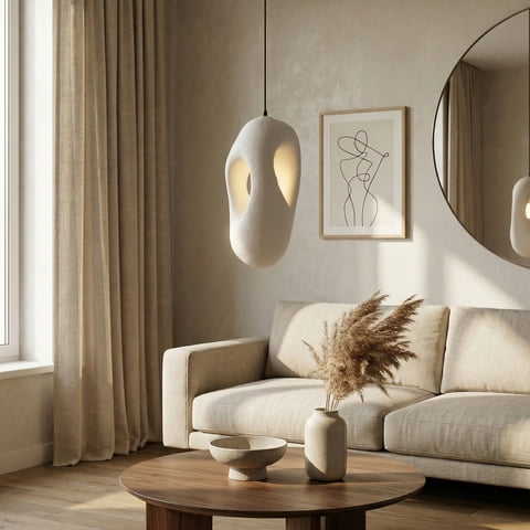 Santú Home & Deco - Lampara Colgante Japandi Zen Textura Kai